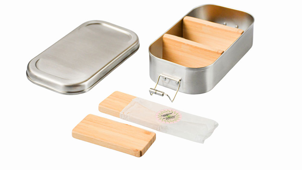 Flexible Unterteilung für Brotdosen und Edelstahl-Lunchboxen aus Bambus