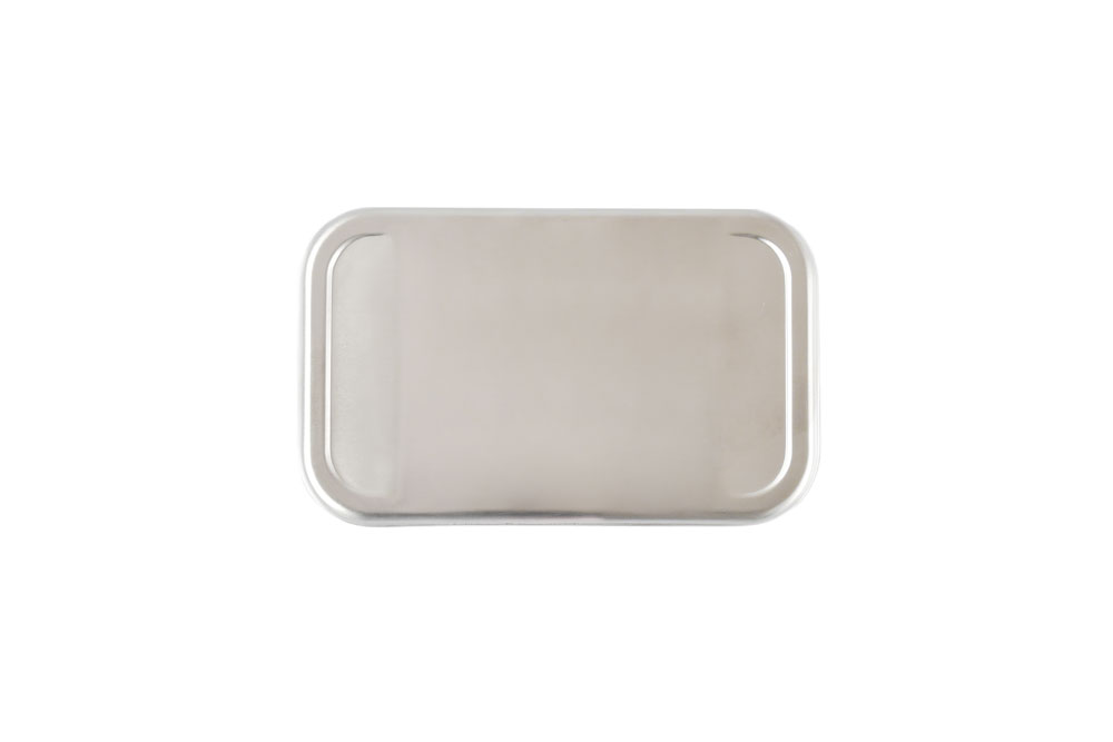 Top view Rectangular stainless steel lid – high-quality replacement lid made of brushed stainless steel