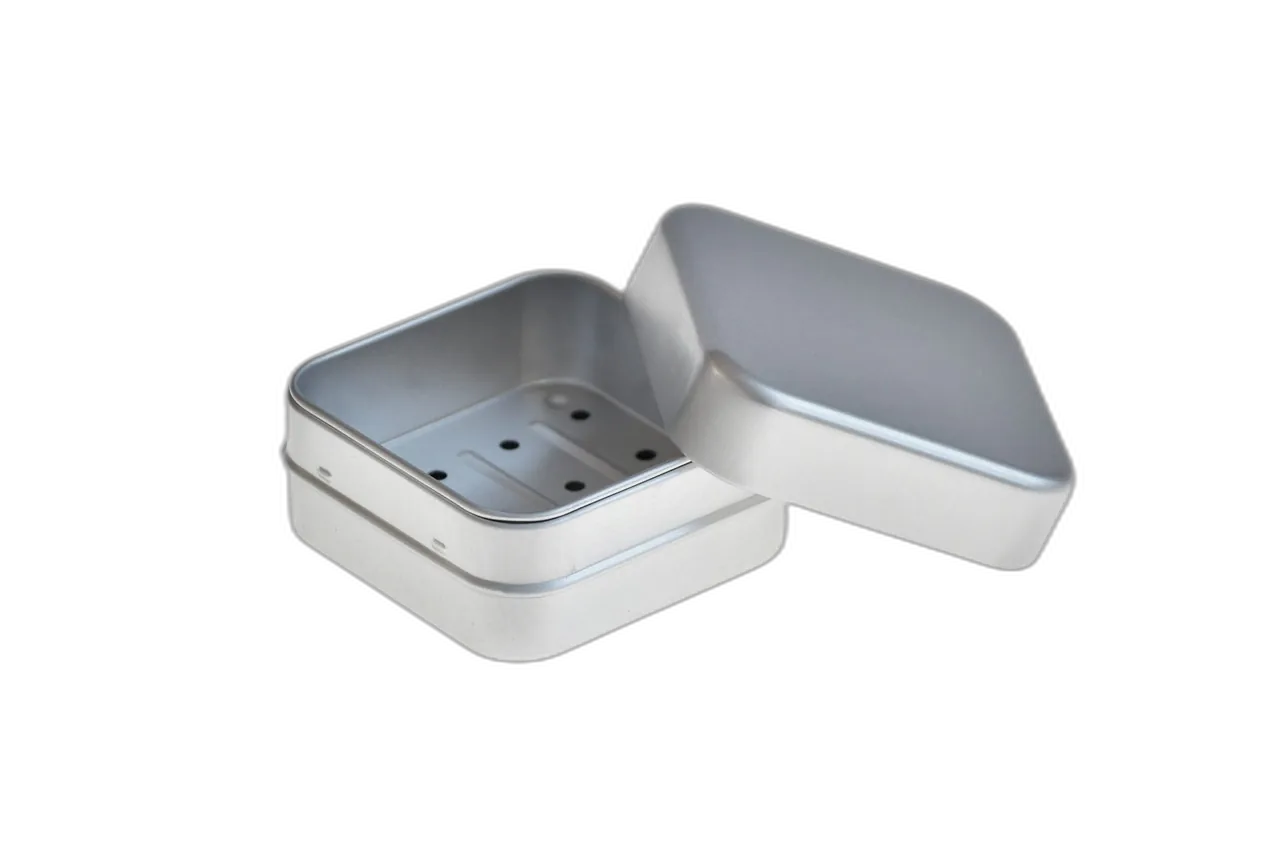 Square Aluminum Soap Tin