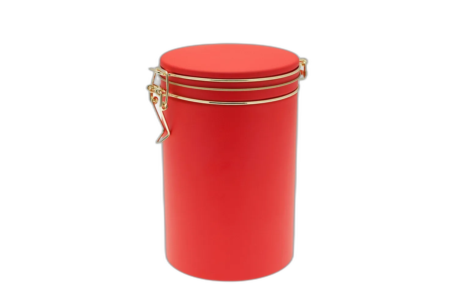 matt red coffee tin
