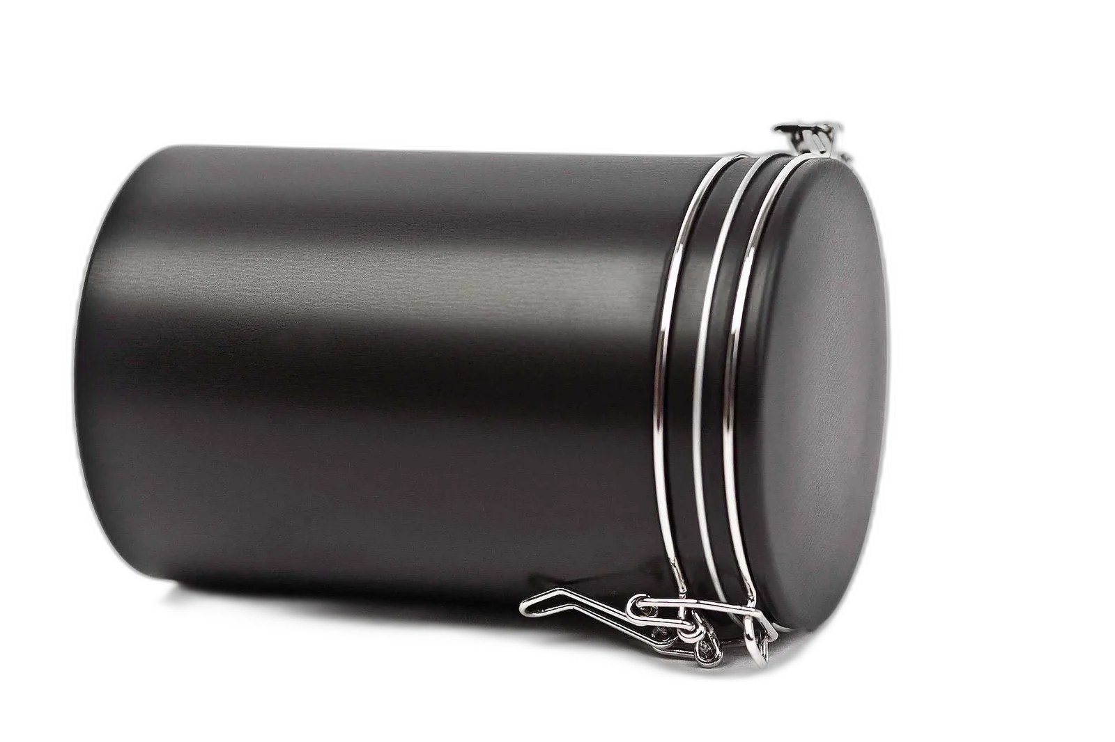 matt black coffee tin