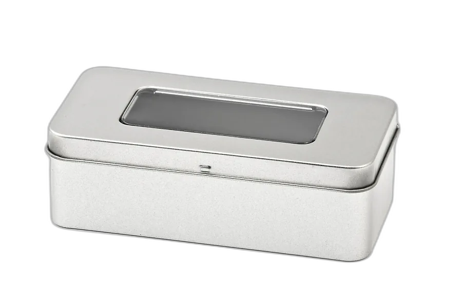 tin box with window